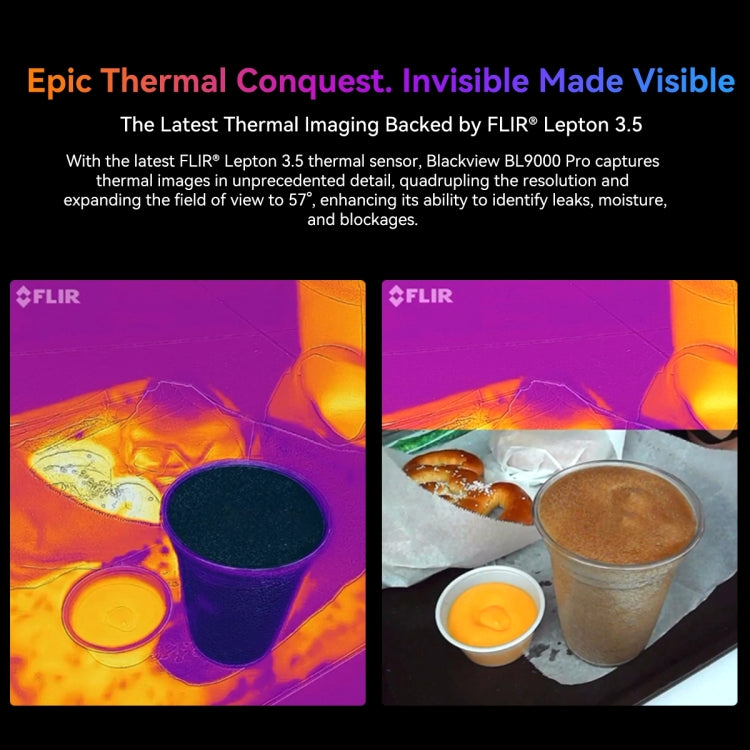 Blackview BL9000 Pro 5G, Wärmebildkamera, 12GB+512GB, IP68/IP69K/MIL-STD-810H, 6,78 Zoll Android 14 MediaTek Dimensity 8020 Octa Core, Netzwerk: 5G, NFC, OTG