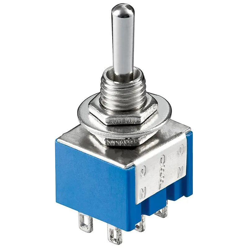 Miniatur Kippschalter, 6 Pin, 2x EIN-AUS-EIN