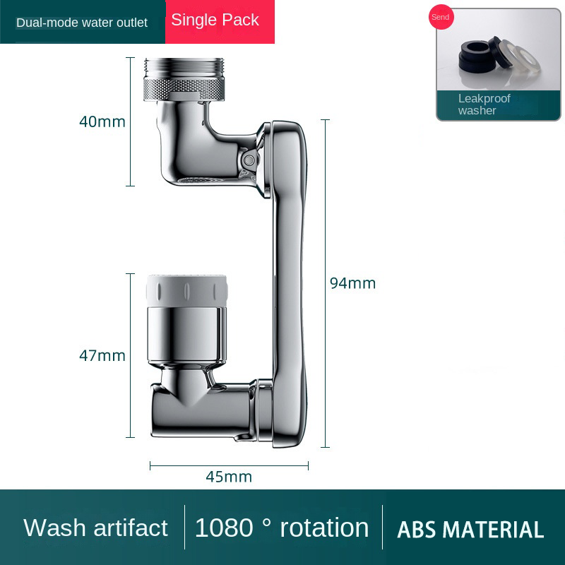 Multifunktionaler Wasserhahn Verlängerung 1080 Grad Rotierend