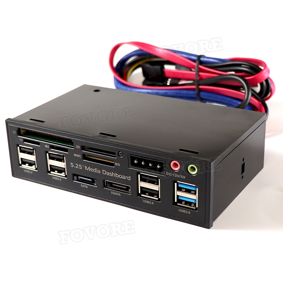 Multifunktion 5.25 "Media Dashboard Kartenleser USB 2,0 USB 3,0 Front Panel