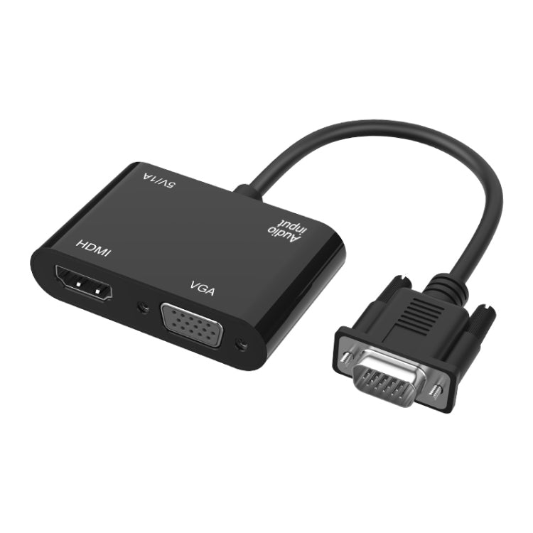 5138HV 1080P VGA zu HDMI + VGA Adapter mit Audio