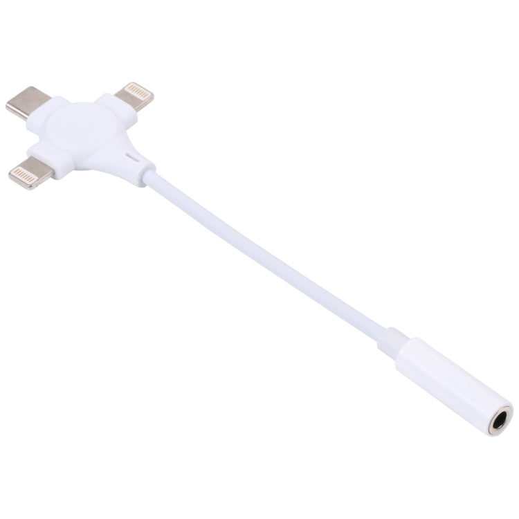 Dual 8-pol + USB-C/Typ-C-Stecker auf 3,5-mm-Buchse für digitales Audio-Adapterkabel