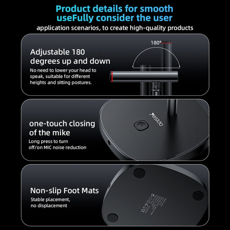 360 Grad omnidirektionales Desktop-Mikrofon mit Geräuschunterdrückung