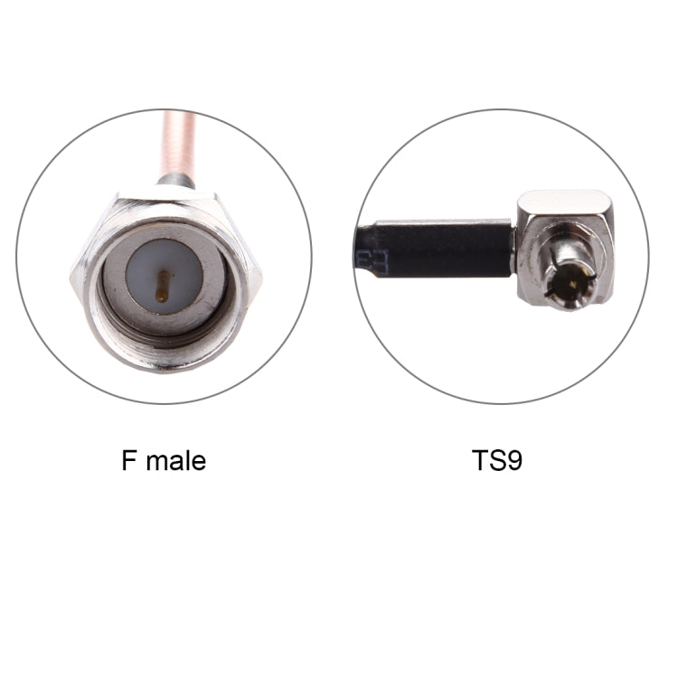 15 cm TS9 bis F RG316-Stecker (Gold)