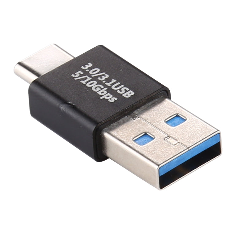 Typ-C / USB-C-Stecker auf USB 3.0-Stecker, Adapter aus Aluminiumlegierung (schwarz)