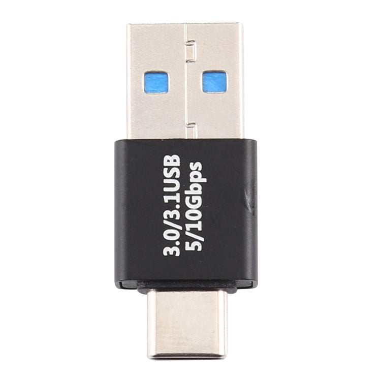 Typ-C / USB-C-Stecker auf USB 3.0-Stecker, Adapter aus Aluminiumlegierung (schwarz)