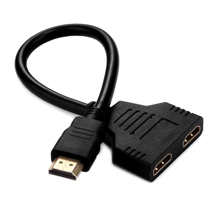 30 cm HDMI-Stecker auf zwei HDMI-Buchsen 1.4 Version Kabelanschlussadapter