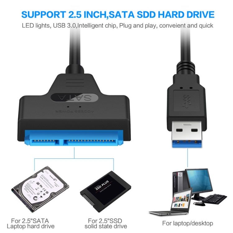 Profi SATA-zu-USB 3.0-Kabeladapter 2,5-Zoll-SSD HDD Anschluss
