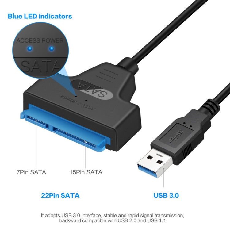 Profi SATA-zu-USB 3.0-Kabeladapter 2,5-Zoll-SSD HDD Anschluss