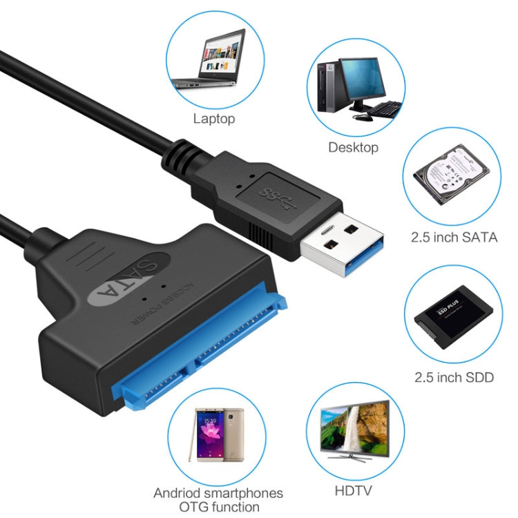 Profi SATA-zu-USB 3.0-Kabeladapter 2,5-Zoll-SSD HDD Anschluss