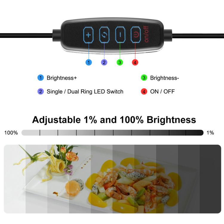 PULUZ 30 cm faltbares, hohes 97 CRI-Ringlicht, Fotobeleuchtung, Studio-Aufnahmezelt, Box-Set mit 6 Hintergrundfarben (Schwarz, Weiß, Orange, Rot, Grün, Blau), aufgeklappte Größe: 30 cm x 30 cm x 30 cm