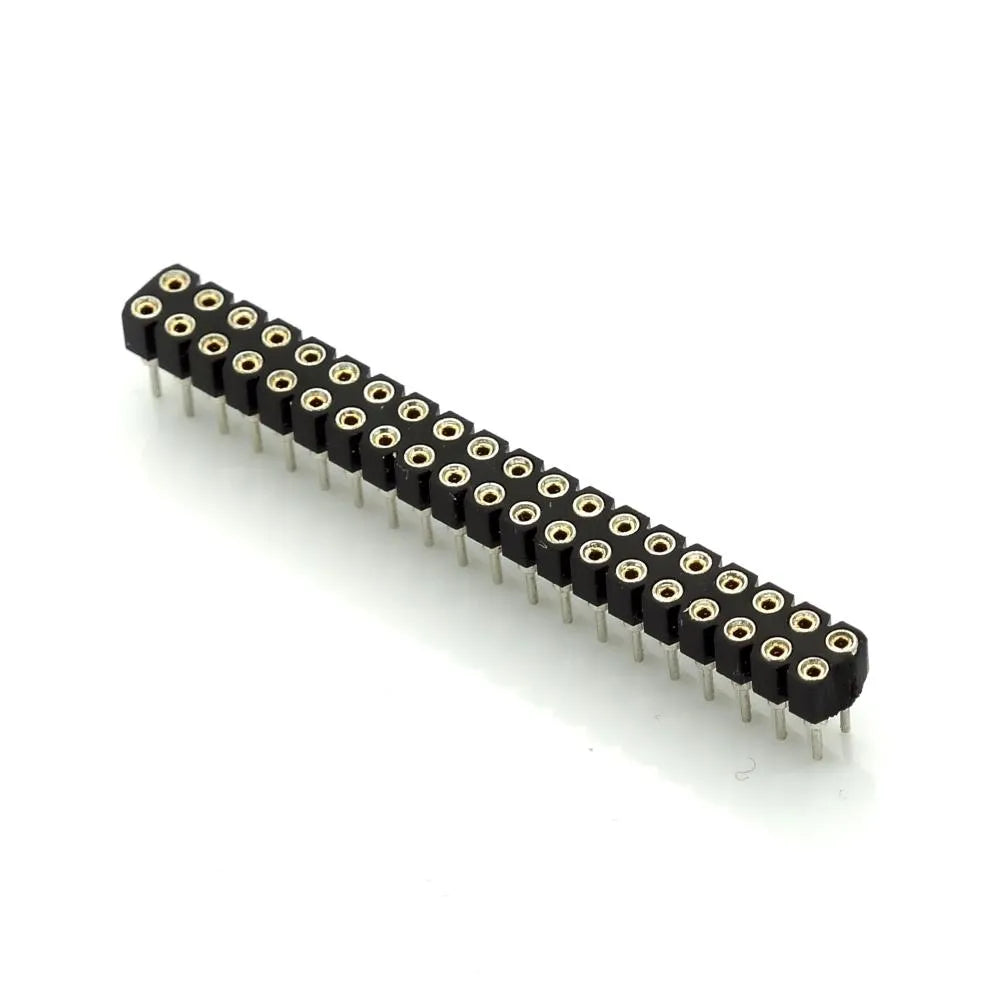 Präzisions-Buchsenleiste, 2x 20-polig, RM 2,54, gerade