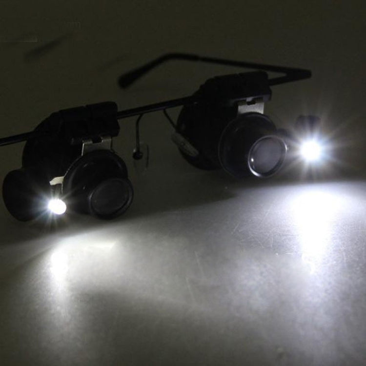 20X Brille Typ Uhrreparaturlupe mit LED-Licht Für ein Auge
