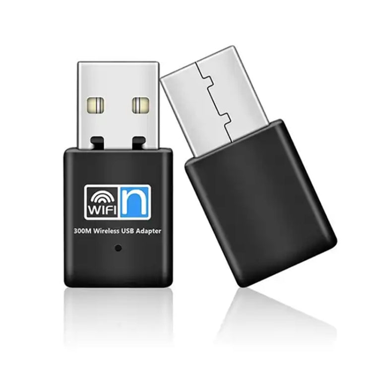 300 Mbit / s Wireless 802.11N USB-Netzwerk-Nano-Kartenadapter (schwarz)