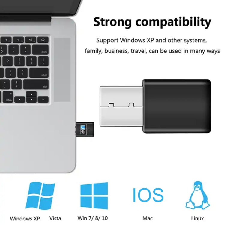 300 Mbit / s Wireless 802.11N USB-Netzwerk-Nano-Kartenadapter (schwarz)