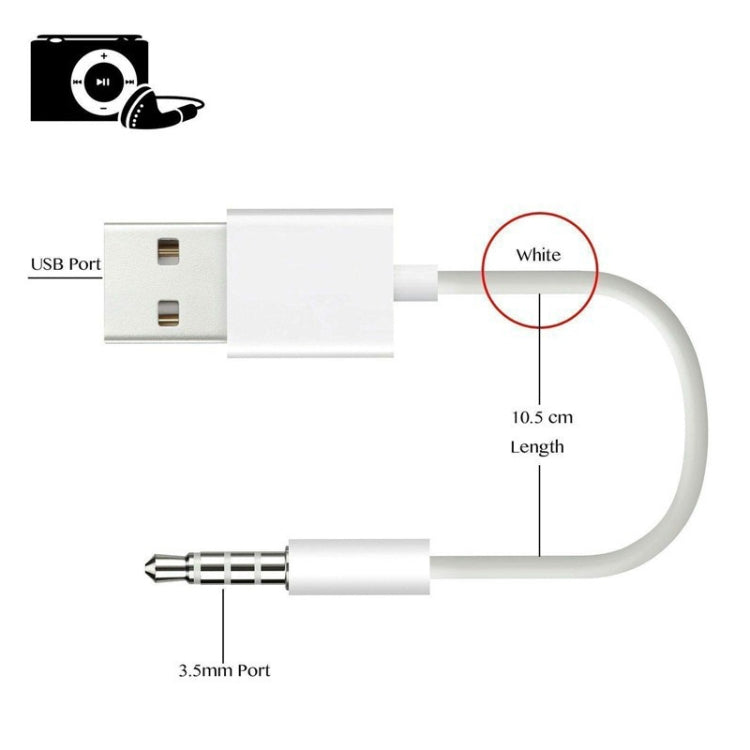Daten Sync & Ladekabel für iPod Shuffle 1./2./3./4./4./5./6./6. Gen. Länge: 10 cm