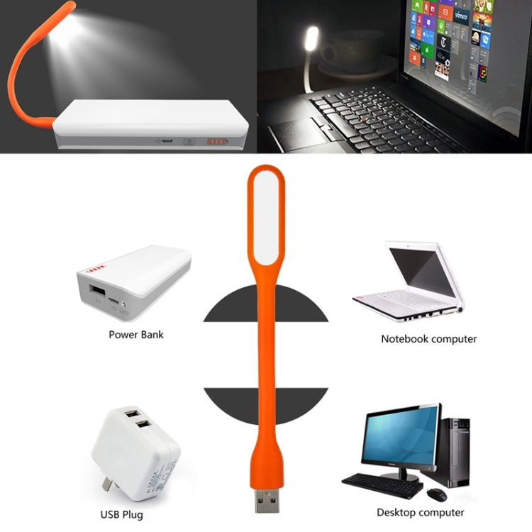 Tragbares Mini USB 6 LED-Licht, Leselicht, für PC / Laptops / Power Bank, flexibler Arm