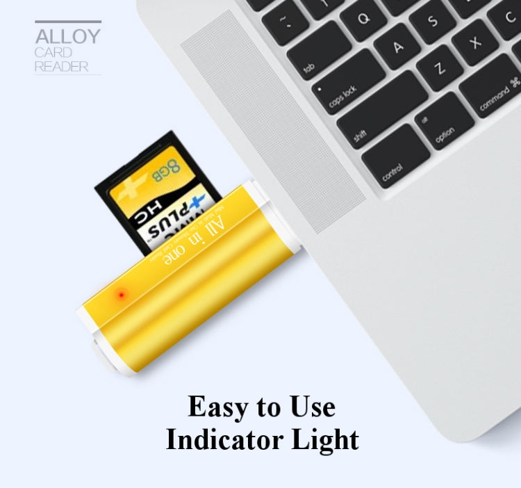 All in 1 USB 2.0 Micro SD SDHC TF M2 MMC MS PRO DUO Speicherkartenleser (blau)