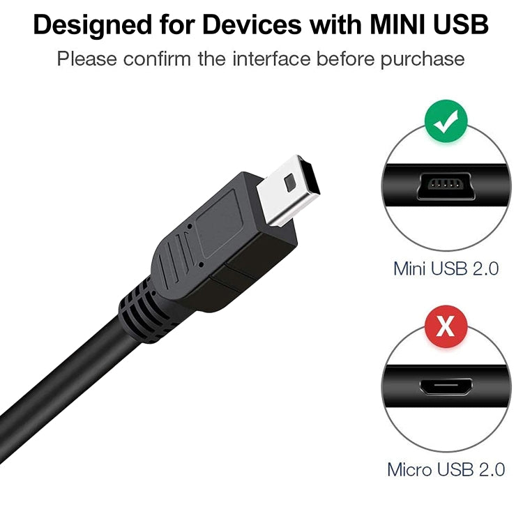 USB 2.0 AM zu Mini 5-poligem USB-Kabel, Länge: 1,5 m (schwarz)