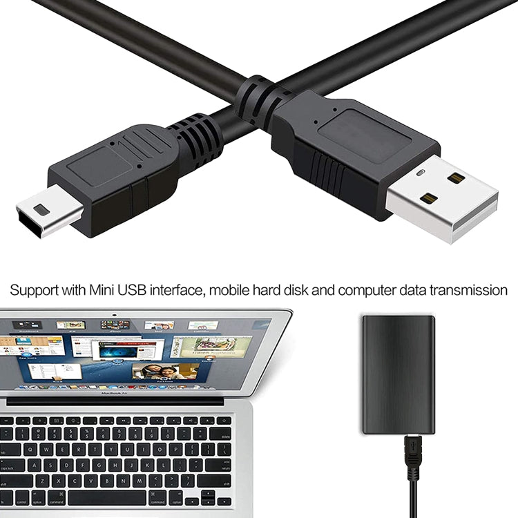 USB 2.0 AM zu Mini 5-poligem USB-Kabel, Länge: 1,5 m (schwarz)