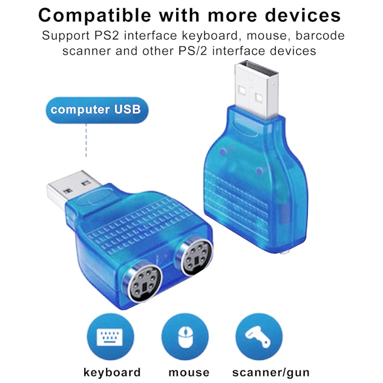 USB-Stecker auf PS / 2-Buchse Adapter für Maus / Tastatur