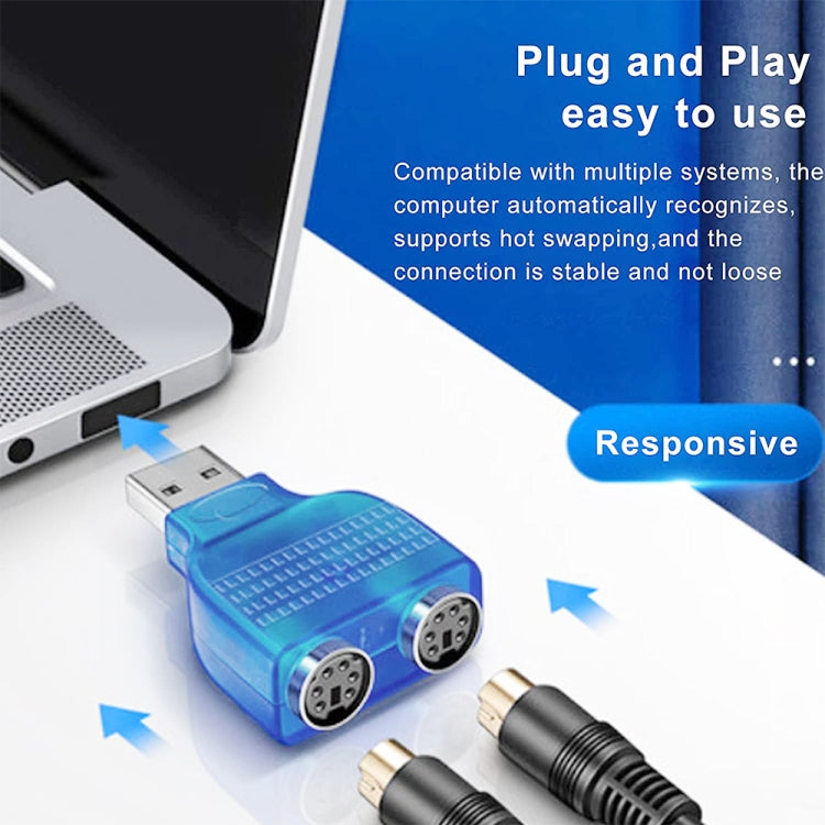 USB-Stecker auf PS / 2-Buchse Adapter für Maus / Tastatur