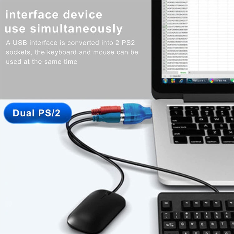 USB-Stecker auf PS / 2-Buchse Adapter für Maus / Tastatur