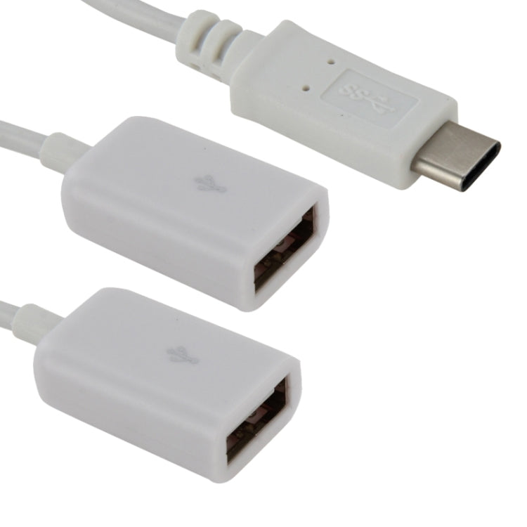 21 cm 2 in 1 USB-C / Typ C 3.1 zu USB 2.0 Datenkabel (Schwarz)