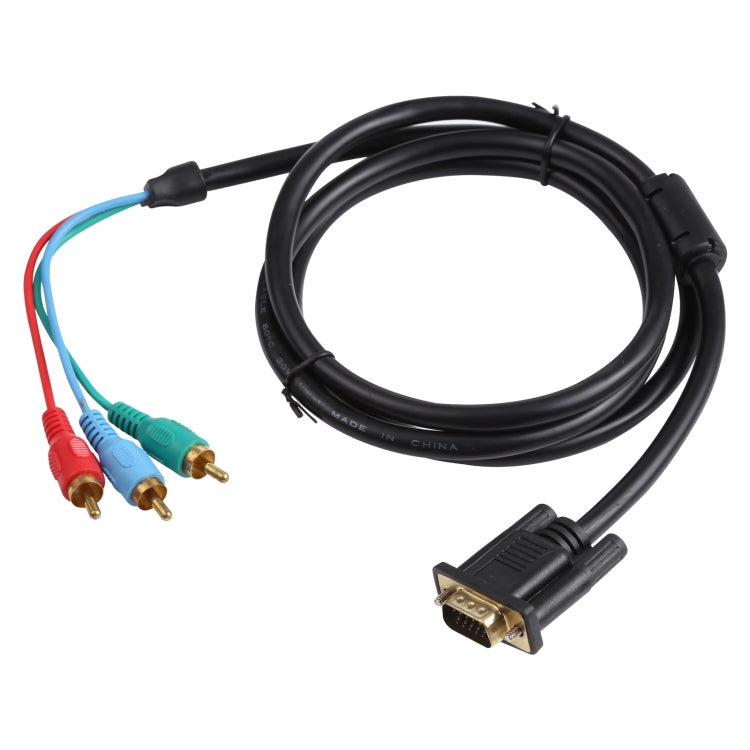 1,5 m VGA-RGB-Kabel (schwarz) Ideal für Beamer/TV