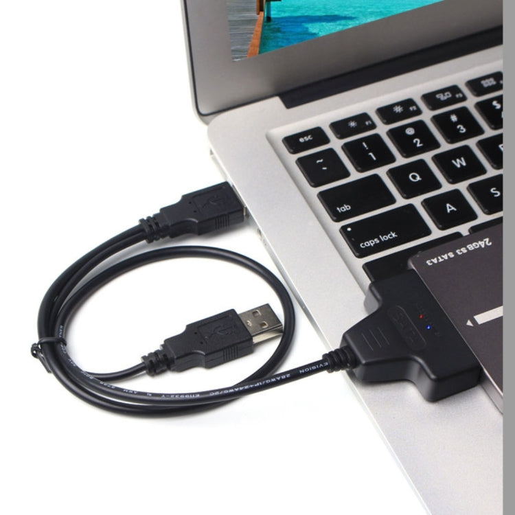 Doppelter USB 2.0 zu SATA-Festplattenadapter für 2,5-Zoll-SATA-Festplatte / SSD