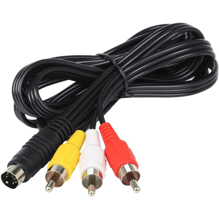 4-poliger S-Video-zu-3-Cinch-AV-TV-Stecker-Kabelkonverteradapter