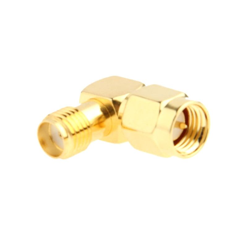Vergoldeter SMA-Adapter für Buchse zu SMA-Stecker mit 90-Grad-Winkel