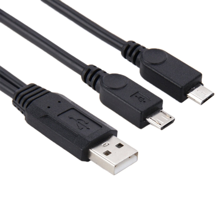 USB 2.0-Stecker auf 2 Micro-USB-Stecker, Länge: ca. 30 cm