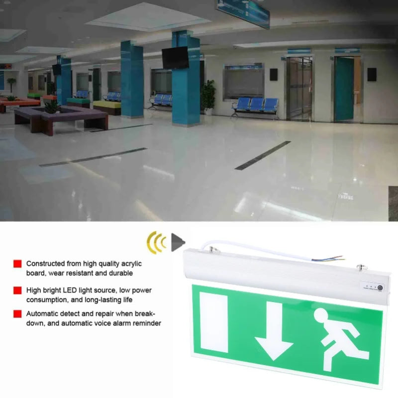 LED Notausgangsschild aus Acryl â Sicherheits- & Fluchtwegbeleuchtung (110â220 V)