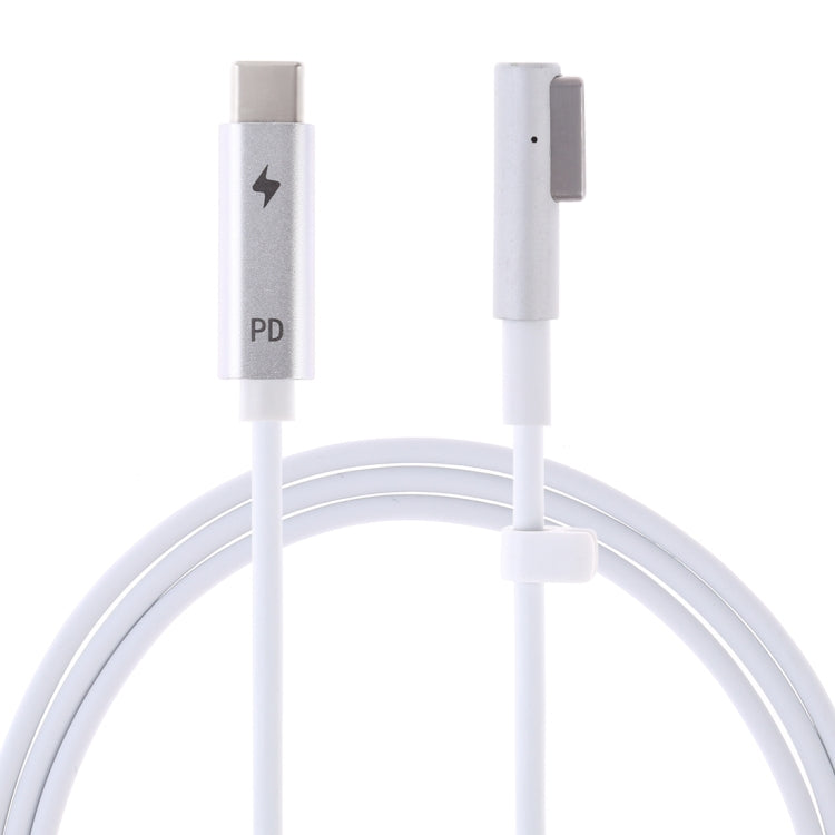 85 W 5-poliges MagSafe 1 (L-förmig) an USB-C / Typ C PD-Ladekabel (weiß)