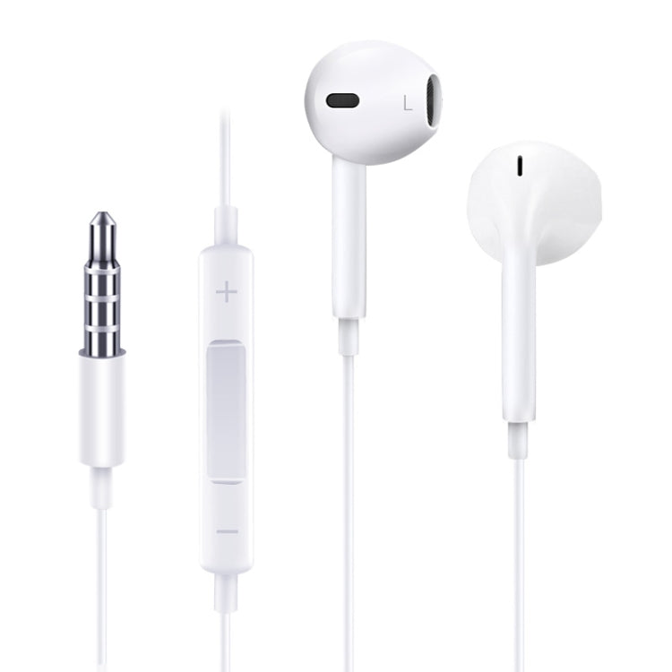 1,2 m 3,5 mm Stecker Kabelsteuerung In-Ear-Kopfhörer (weiß)