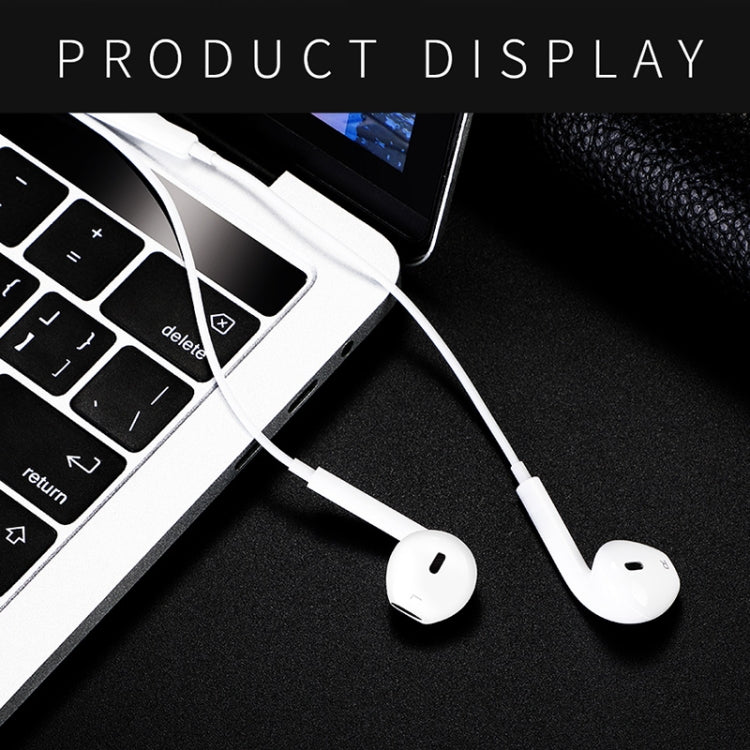 1,2 m 3,5 mm Stecker Kabelsteuerung In-Ear-Kopfhörer (weiß)