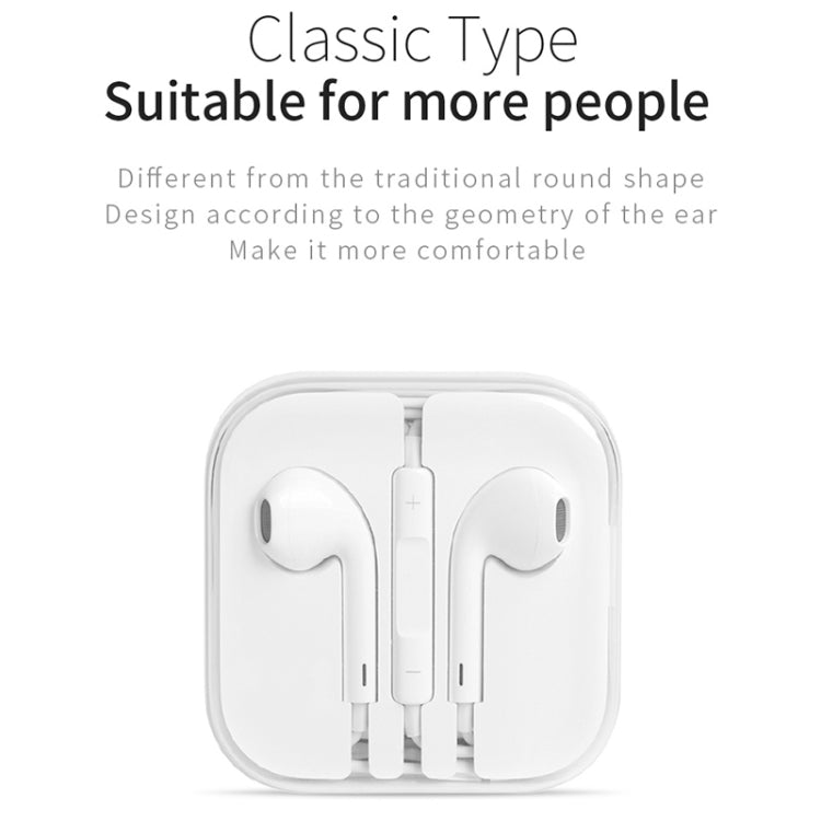 1,2 m 3,5 mm Stecker Kabelsteuerung In-Ear-Kopfhörer (weiß)