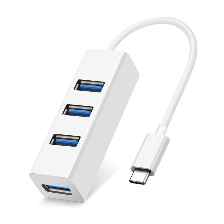 Tragbarer USB-C / Typ C-Stecker auf 4 USB-Anschlüsse Buchse HUB-Adapter