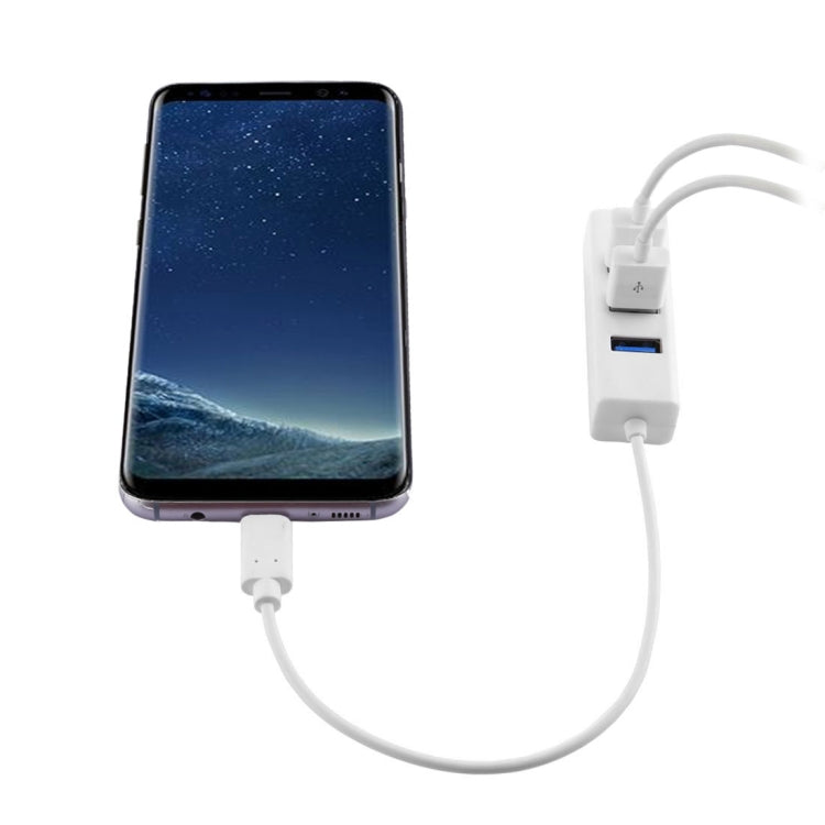 Tragbarer USB-C / Typ C-Stecker auf 4 USB-Anschlüsse Buchse HUB-Adapter