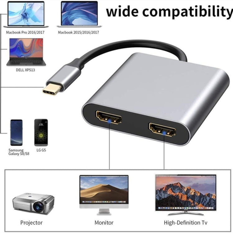 ZS-SGSHDMI USB-C / Typ C zu Dual HDMI Adapter
