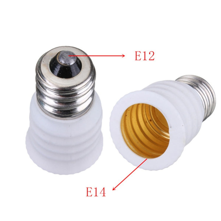 E12 bis E14 Sockelwechsler LED-Lichtlampe Adapter Weiß