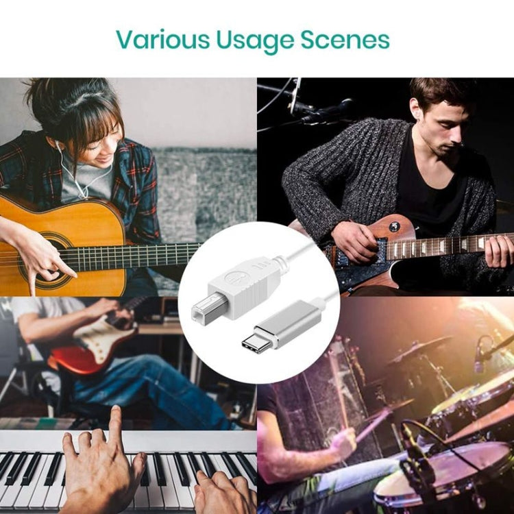 3,3 Fuß langes USB-C-/Typ-C-zu-USB-B-MIDI-Adapterkabel für Samsung-/Huawei-Laptops/MIDI-Tastaturen/Audio-Interface-Aufnahmen, Type-C