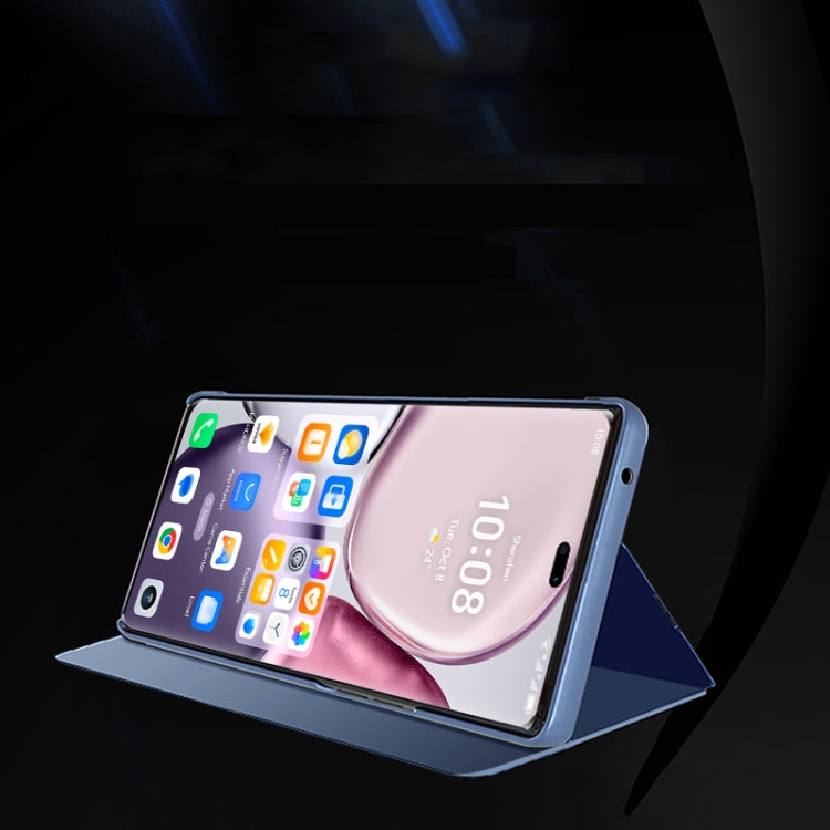 Für Honor X9c plattierter Spiegel Horizontal Flip Leder-Telefonkasten mit Halter