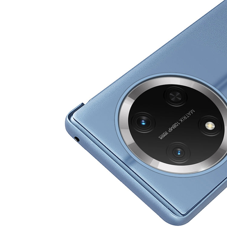 Für Honor X9c plattierter Spiegel Horizontal Flip Leder-Telefonkasten mit Halter