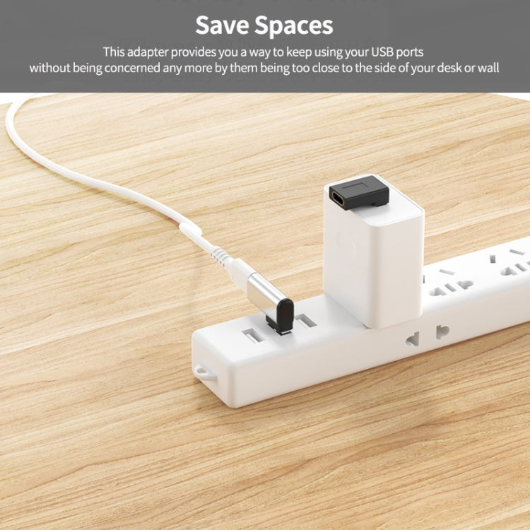 90 Grad rechtwinkliger USB 3.0-Stecker auf Typ-C-Buchse
