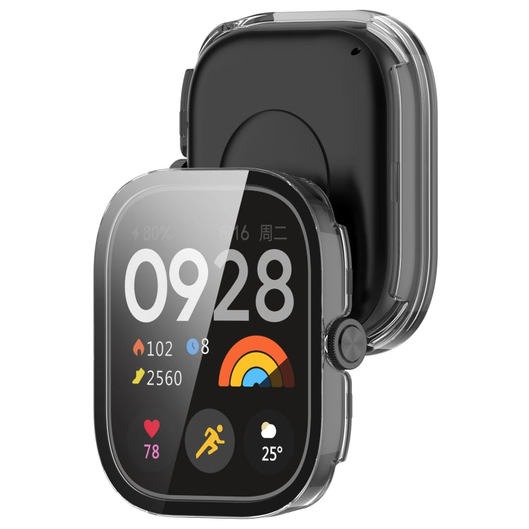Für Redmi Watch 5 gehärtete Folie, integrierte PC-Uhrenschutzhülle (transparent)