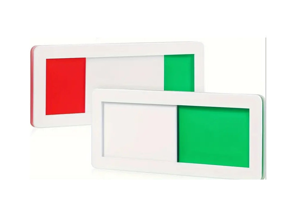 Selbstklebende Schilder für Bürotüren, WC - Frei-Besetzt Rot/Grün 10x4cm