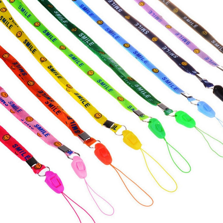 100 Stück Lanyards mit lächelndem Gesicht für Ausweise, Arbeitskarten, Abzeichen