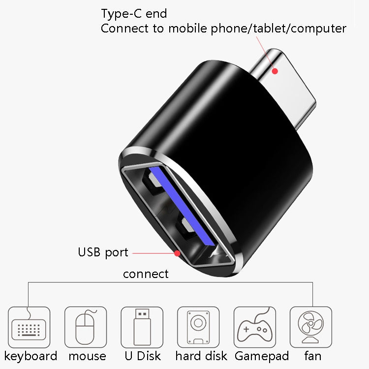 USB 3.0 Buchse zu USB-C / Typ-C-OTG-Adapter (Grau)
